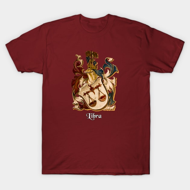 Libra Coat-of Arms T-Shirt by D_AUGUST_ART_53